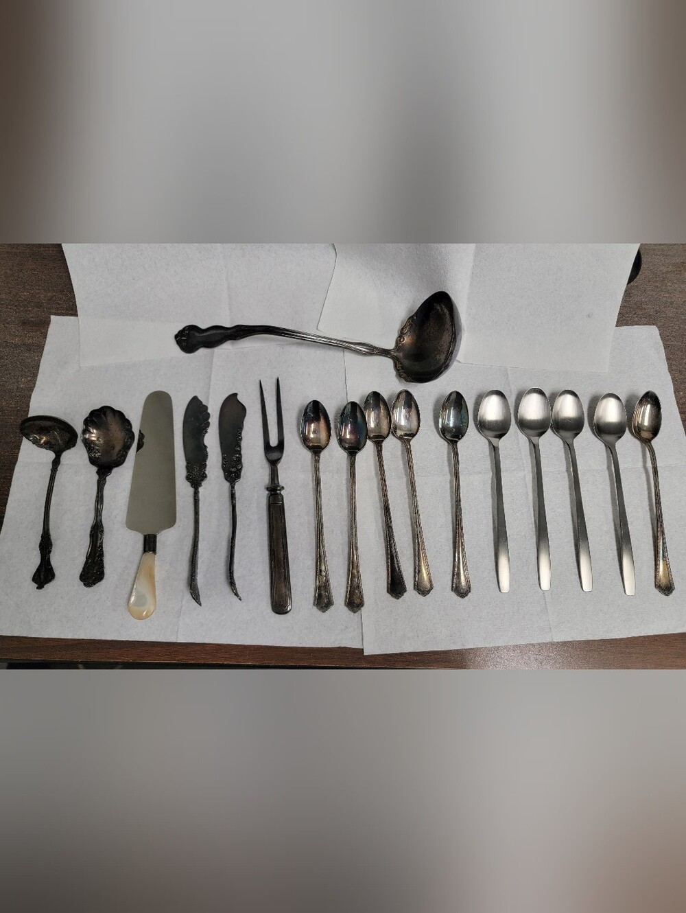 Vintage Silver-Plated Flatware and Serving Set-17 pieces